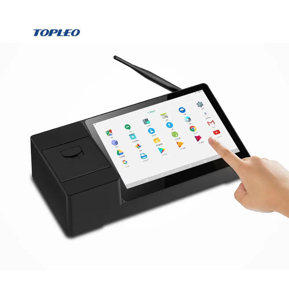 Alles In Een Draagbare Win10 Android Systeem Mini Pos 58 Printer Thermische Driver Touch Screen Monitor