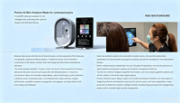 Système publicitaire IA prenant en charge 19 langues, analyseur facial professionnel de la peau, analyseur de peau, scanner 3D, appareil avec écran 21,5 pouces