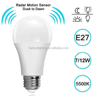 Bombilla led E26/E27, 7W/9W/12W, con Sensor de movimiento activado por movimiento, para interior y exterior, de aluminio