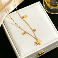 Collier pendentif cheval en acier inoxydable inaltérable de luxe pour femme, bijou polyvalent haut de gamme très prisé