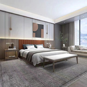 Meubles <span class=keywords><strong>de</strong></span> suite économiques pour hôtel, <span class=keywords><strong>lit</strong></span> <span class=keywords><strong>de</strong></span> 1,8 m, pour chambres simples/standard, design minimaliste moderne, usage commercial - Product Image 2