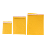 Enveloppes en papier kraft à bulles jaunes, résistantes aux déchirures, taille personnalisée disponible, sacs d'expédition protecteurs pour livraison express
