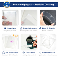 Porte-cartes rigides en plastique dur ultra transparents de 35 points, 3 x 4 pouces, design personnalisé, pour cartes à collectionner