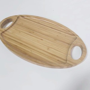 ถาดเสิร์ฟไม้ไผ่ 40x22.5 ซม. พร้อมหูจับ สำหรับใส่ผลไม้ ขนมปัง กาแฟ - Product Image 1