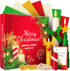 Kit per la produzione di candele in cera d'api <span class=keywords><strong>da</strong></span> 8*8 ''-100% a nido d'ape in pura cera d'api con stoppino di cotone per candela fai <span class=keywords><strong>da</strong></span> te - Product Image 3