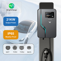 Pengisi Daya EV DC Rumah Pintar 21kW Bersertifikasi CE&RoHS Berperingkat IP65 Web/WiFi OCPP GB/T Tipe 1/2 Plug Baru WrightCharge