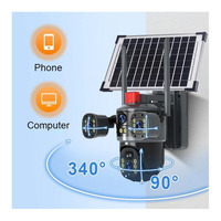 Caméra de surveillance solaire 4G WiFi 8MP avec vision nocturne, stockage sur carte SD, indice IP65, audio bidirectionnel et suivi de mouvement humain pour l'extérieur