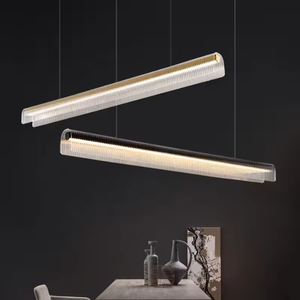 Zeal Lighting Tendering Iron Line Diseñador Comedor de lujo Lámpara colgante nórdica de vidrio dorado - Product Image 6