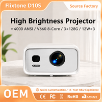 Projecteur V660 à puce 8 cœurs, décodage haute luminosité, Proyector Flixtone D10S, prend en charge la Full 4K, Smart Android 15, Home Cinéma, Beamer