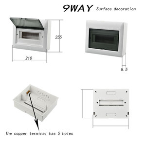 Hộ Gia Đình Chất Lượng Cao Bề Mặt Gắn 9 Vị Trí Nhựa <span class=keywords><strong>Mcb</strong></span> Hộp Phân Phối Đơn Vị Tiêu Dùng Bảng Điều Khiển Db Hộp <span class=keywords><strong>Mcb</strong></span> Phân Phối Ban - Product Image 2