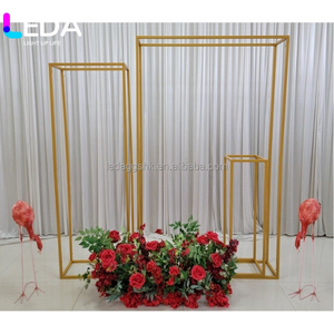 LEDA Custom Wedding Arch <b>Stage</b> Black Arch Decor Party <b>Props</b> Square Arches Stand Screens Flower Stand - Product Image 4