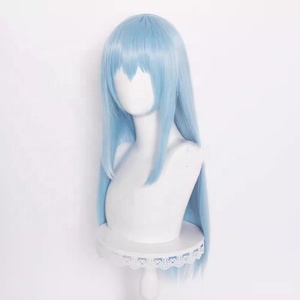 Perruque synthétique de cosplay d'anime Rimuru Tempest de 70 cm de long, droite, bleue, en gros, de la série That Time I Got Reincarnated As a <span class=keywords><strong>Slime</strong></span> - Product Image 4