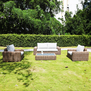 Meubles d'extérieur de luxe pour hôtel traditionnel, aluminium, imperméable, en <span class=keywords><strong>rotin</strong></span> PE, canapé d'angle en <span class=keywords><strong>rotin</strong></span> d'extérieur pour complexe hôtelier - Product Image 4