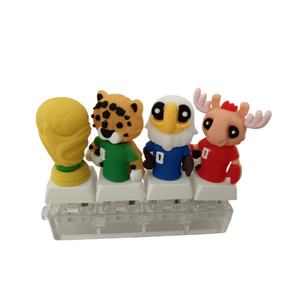 Porte-clés ballon de football en PVC/acrylique imprimé en 3D avec logo personnalisé, idéal pour les souvenirs des jours de match, pour enfants - Vente en gros à prix abordable - Product Image 2