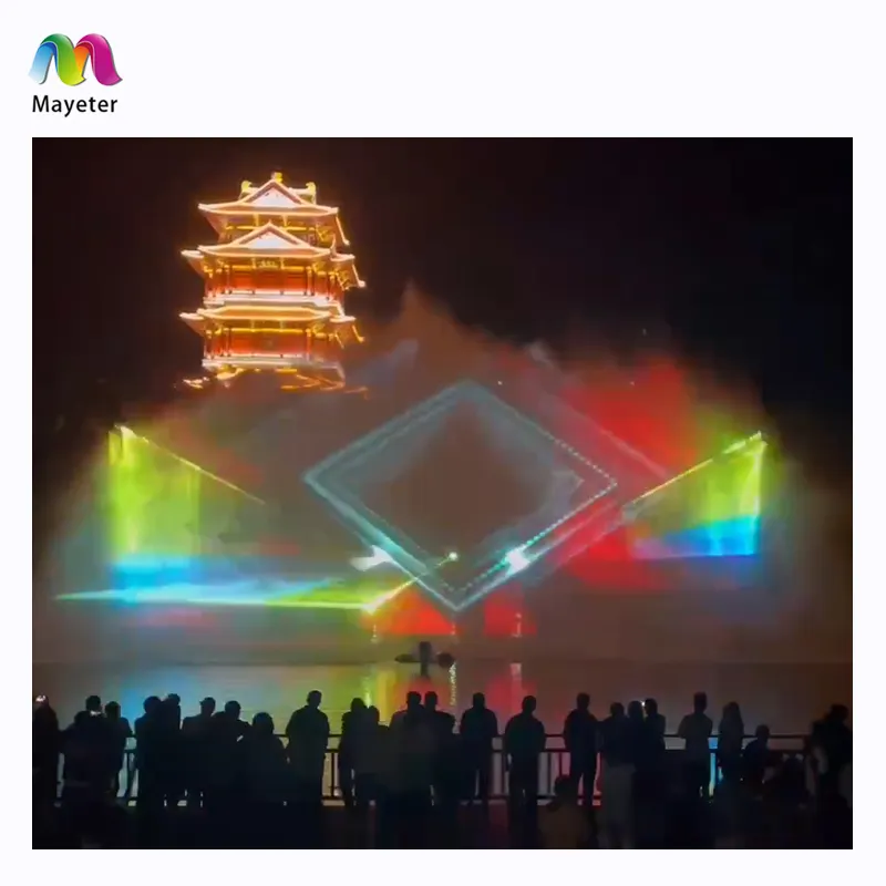 Large Outdoor 3D Mapping Projection Water/Fog Screen Show Hologram 3D Projector Video Machine