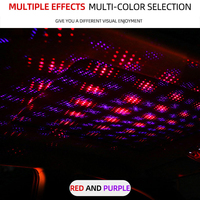 Lámpara Proyector LED USB de Doble Color NOVKIR, Efecto Cielo Estrellado, IPx4 Impermeable, Iluminación Ambiental para Techo de Auto, Ajuste Universal