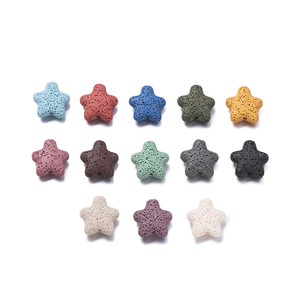 Perles colorées en roche volcanique pour la fabrication de bijoux DIY, bracelets, colliers, pendentifs, accessoires, vente en gros, origine Yiwu - Product Image 4