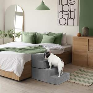 זיכרון קצף כלב ספה מדרגות 2/3/4 צעדים לחיות מחמד כלב מיטות גבוהות קטנות כלב חתול רמפה סולם נגד החלקה מיטה מדרגות - Product Image 5