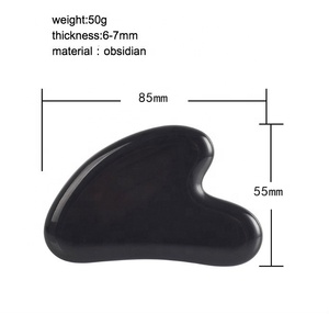 ossidiana <span class=keywords><strong>pietra</strong></span> nera Gua Sha <span class=keywords><strong>massaggiatore</strong></span> facciale per l'applicazione sul <span class=keywords><strong>viso</strong></span> - Product Image 2