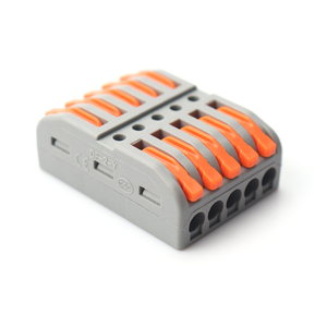 Nhỏ gọn 222 Spl-2 nhanh chóng khối thiết bị đầu cuối 2 mạch Inline Splice nối với LEVER Nut đẩy dây dẫn dây kết nối - Product Image 3