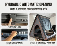 Tente de toit rigide pour voiture, toile beige, coque noire mate, installation rapide, tente de camping pour SUV