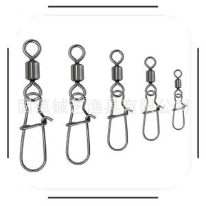 Mosquetón Giratorio de Acero Sólido, Accesorios de Pesca, Conector Resistente Niquelado para Línea de Pesca 4030201012345678101214 - Product Image 1