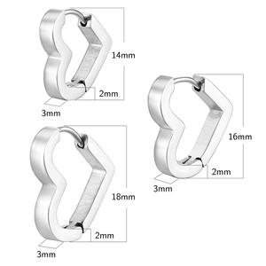 Роскошные ювелирные изделия 18 карат позолоченные серьги из нержавеющей стали геометрические минималистичные модные серьги-кольца для Унисекс хугги хряща - Product Image 4