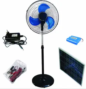 Xjz 12V Ventilator Bldc Batterij 18Inch Metalen Dc Zonne-Energie Voetstuk Ventilator Met Zonnepaneel