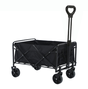 双层易移动铝制折叠车重型购物车，带四轮平台结构 - Product Image 1