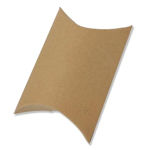 Cardboard brown chocolate/candy small paper pillow box packaging Foldable Shape Wedding Favor Gift Pillow Box