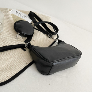 <span class=keywords><strong>Sac</strong></span> <span class=keywords><strong>bandoulière</strong></span> en <span class=keywords><strong>cuir</strong></span> lychee <span class=keywords><strong>noir</strong></span> 2026 pour femme avec mini pochette, <span class=keywords><strong>sac</strong></span> messager polyvalent, vente en gros - Product Image 4