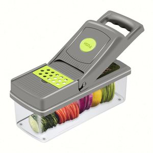 Nouveauté : Hachoir multifonctionnel 15-en-1 en silicone, éplucheur d'oignons et de pommes de terre, trancheuse de fruits et légumes écologique pour la cuisine - Product Image 1