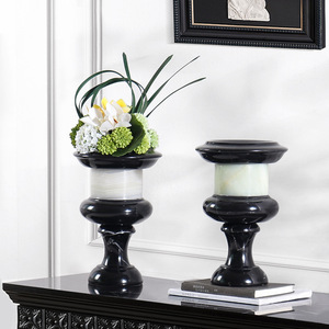 <span class=keywords><strong>Vintage</strong></span> Wabi-Sabi minimalista marmo e vaso di giada-ambiente artistico arredamento per la casa di lusso - Product Image 2