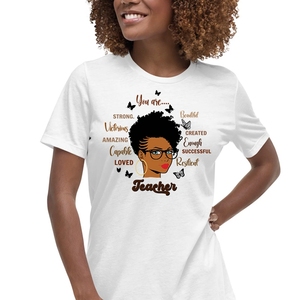 Enseignant noir vous êtes fort belle victorieuse créée incroyable assez capable enseignant résident DTF transfert sacs d'impression - Product Image 6