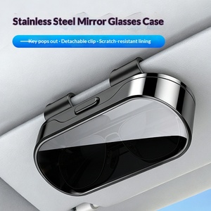 Portaocchiali da sole per auto, custodia per occhiali da sole, portaocchiali da visiera per auto, custodia multifunzionale per carte e banconote - Product Image 2