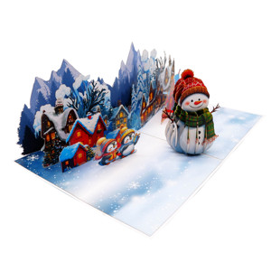 Handmade Paper Art Xmas Card Kids Family Gift <b>Christmas</b> 3D Pop Card Snowman <b>Penguins</b> Noel House Greeting Card Viet-craft Brand - Product Image 6