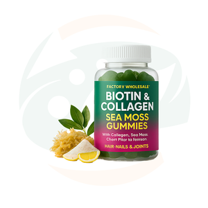 Gummies de collagène pour adultes en marque propre avec biotine, vitamine C, complément alimentaire pour la santé des cheveux, des ongles et de la peau - Product Image 1
