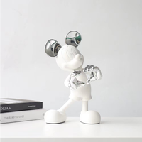 Sculpture Moderne de Mickey Mouse en Résine Électroplaquée, Mignonne pour la Décoration Intérieure, Vente en Gros