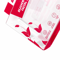 Boîte d'emballage en PVC rouge de luxe, large, de haute qualité, pliable, en plastique, pour collection de beauté et cosmétiques, avec détails latéraux en relief