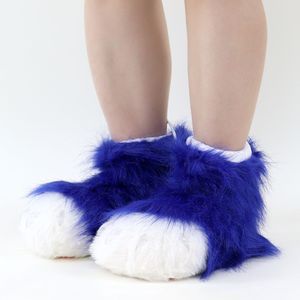 Bottes fourrées en forme de pattes <span class=keywords><strong>d</strong></span>'animaux pour femmes, pantoufles tendance, bottes duveteuses, chaussures à griffes de renard et <span class=keywords><strong>d</strong></span>'<span class=keywords><strong>ours</strong></span>, chaussures chaudes <span class=keywords><strong>d</strong></span>'hiver, accessoires de cosplay - Product Image 2
