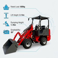 Caricatore Elettrico YGZG con Capacità di Carico 600kg, Controlli Semplici per Rapida Apprendimento e Facile Utilizzo, Caricatore al Litio per Uso Agricolo