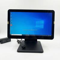Sistema POS Comercial con Pantalla Táctil de 15/11.6 Pulgadas, Pantalla Dual Compatible con Windows 10 y 11, Caja Registradora Electrónica Delgada