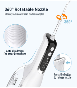 Hydropulseur sans fil portable, irrigateur <span class=keywords><strong>dentaire</strong></span> électrique IPX7 USB, <span class=keywords><strong>jet</strong></span> <span class=keywords><strong>d</strong></span>'<span class=keywords><strong>eau</strong></span> pour les dents, irrigateur oral, fil <span class=keywords><strong>dentaire</strong></span> pour les dents - Product Image 6