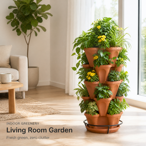 Jardinière à étages en plastique <span class=keywords><strong>pour</strong></span> fraises avec <span class=keywords><strong>bac</strong></span> de récupération d'eau <span class=keywords><strong>pour</strong></span> serre - Product Image 1