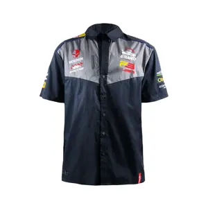 Camiseta de carreras de coches y motos de F1 transpirable y secado rápido con estampado de logotipo personalizado