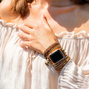 Boorui สายรัดข้อมือทำด้วยมือสำหรับ <span class=keywords><strong>Apple</strong></span> <span class=keywords><strong>Watch</strong></span>, สายนาฬิกาอัจฉริยะสำหรับ <span class=keywords><strong>Apple</strong></span> <span class=keywords><strong>Watch</strong></span> 1/2/3/4/5/6/SE7นาฬิกาอัจฉริยะ<span class=keywords><strong>2023</strong></span> - Product Image 2