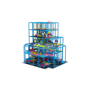 ASTM certificata su misura per bambini parco giochi al coperto di alto livello corso morbido con ostacoli Ninja e scivolo a tubo per Playworld al coperto - Product Image 1