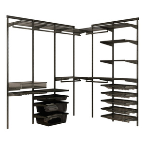 Clothing Organizer Metal Wardrobe Storage Rack Wall Mounted Rectangular Carbon Steel Closet System Space Saving 10 Kg Load - Product Image 5