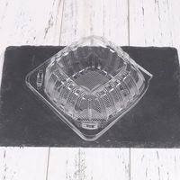 Boîte d'emballage en plastique pour beignets individuels, pour la cuisson de pâtisseries carrées, boîte d'emballage transparente pour hamburgers