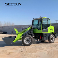 Chargeur sur pneus diesel compact chinois 600 kg 800 kg 1000 kg Mini chargeur sur pneus avec godet 4 en 1